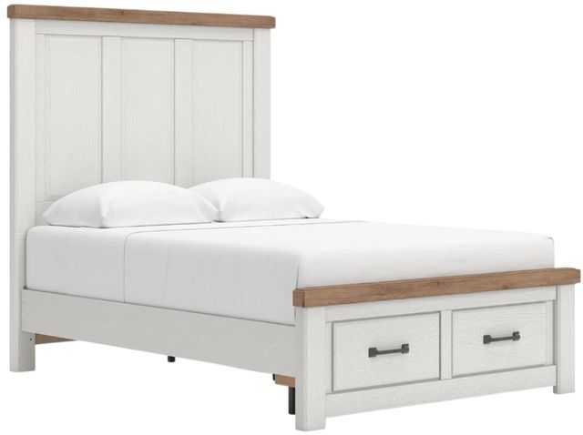 Benchcraft® Savonport Brown/White Full Panel Storage Bed-0