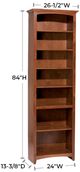 Whittier Wood® Furniture Customizable McKenzie 24" x 84" Bookcase-1