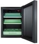 Summit® Beautifridge 14" 0.9 Cu. Ft. Black Commercial Cosmetics Refrigerator with Green Lights-3