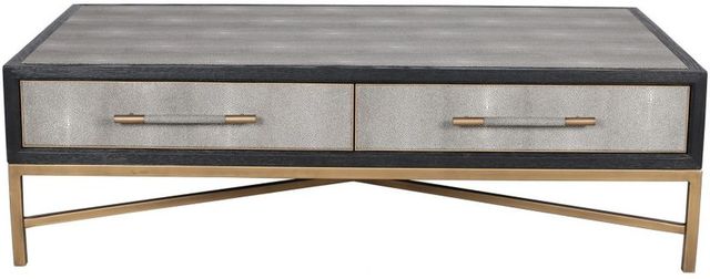 Moe's Home Collection Mako Grey Coffee Table with Gold Metal Base-2