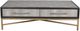 Moe's Home Collection Mako Grey Coffee Table with Gold Metal Base-2