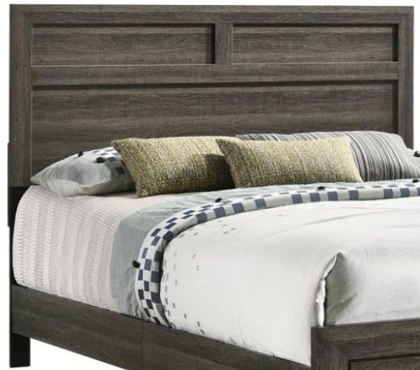 Bernards Issac Brown Queen Panel Bed-1