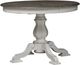 Liberty Furniture Magnolia Manor 5-Piece Antique White/Weathered Bark Pedestal Dining Set-1