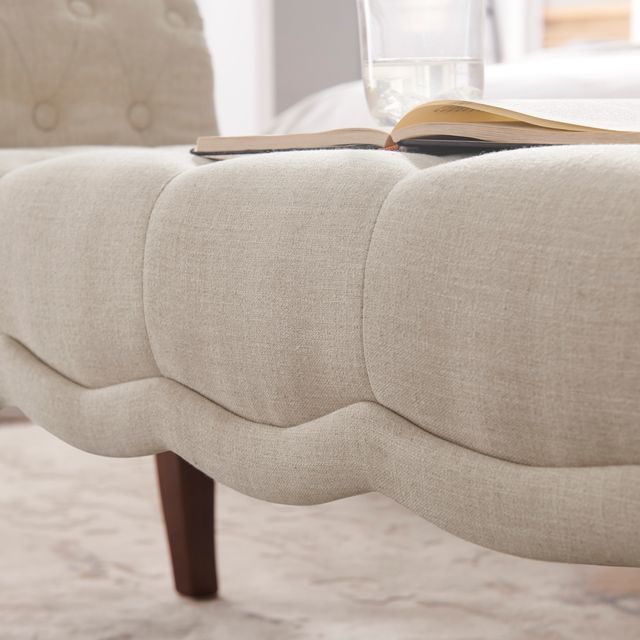 Linon Mary Dark Espresso/Natural Bench-4