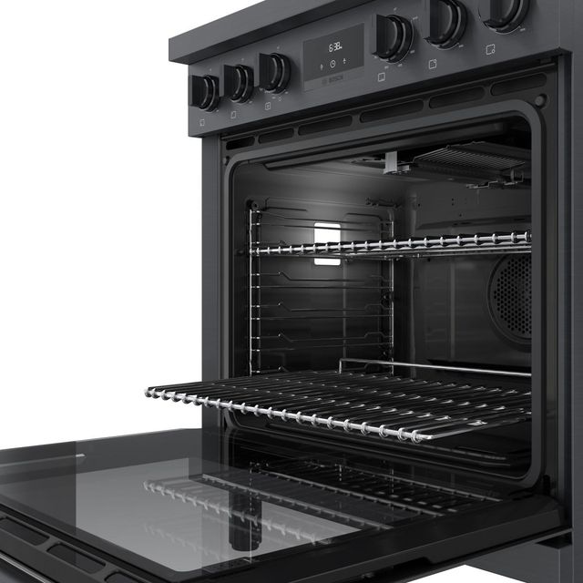 Bosch® 800 Series 30" Black Stainless Steel Freestanding Gas Range-1