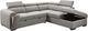 Primo™ International Nello Grey Right-Arm Facing Media Sleeper-1