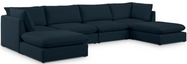 Meridian Furniture Mackenzie 6-Piece Navy Modular Sectional Set-0