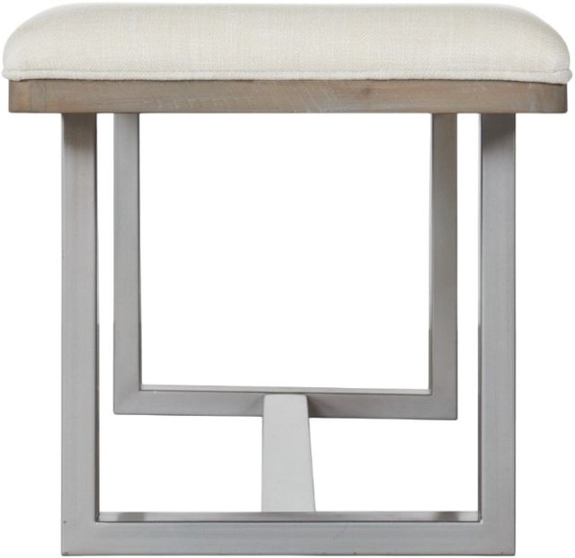 Riverside Furniture Intrigue Gray/Hazelwood/White Upholstered Dining Bench-2