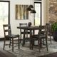 Elements International Laredo 5-Piece Walnut/Chocolate Counter Height Dining Set-4