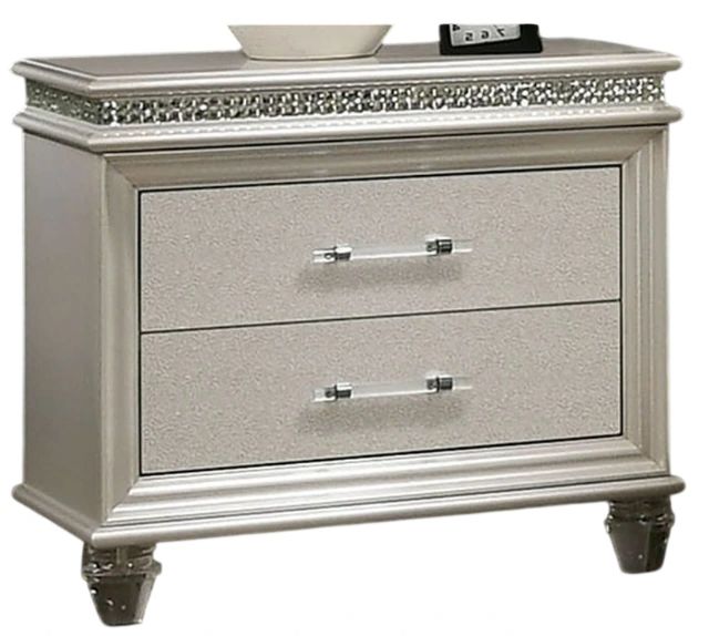 Furniture of America® Maddie Pearl White Nightstand-0