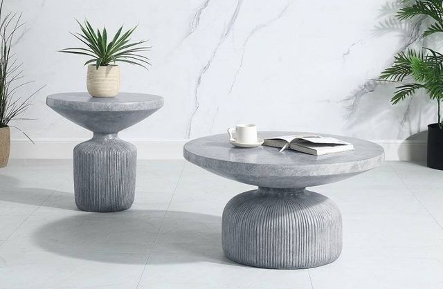 ACME Furniture Laddie Weathered Gray Coffee Table-1