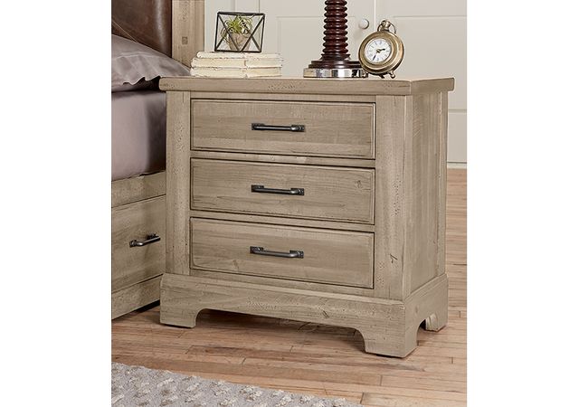 Vaughan Bassett Artisan & Post Collection Cool Clear Maple Grey 3-Drawer Nightstand-1