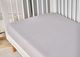 BEDGEAR® Hyper-Linen Performance® Light Gray Fitted Crib Sheet-4