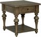 Liberty Furniture Americana Farmhouse Dusty Taupe Drawer End Table-0