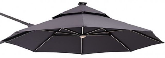 Furniture of America® Xico Gray Aluminum/Fabric Outdoor Patio Umbrella-1