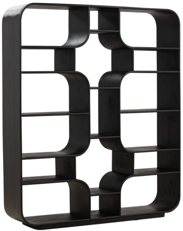 Dovetail Furniture Gaetan Black Bookcase-0