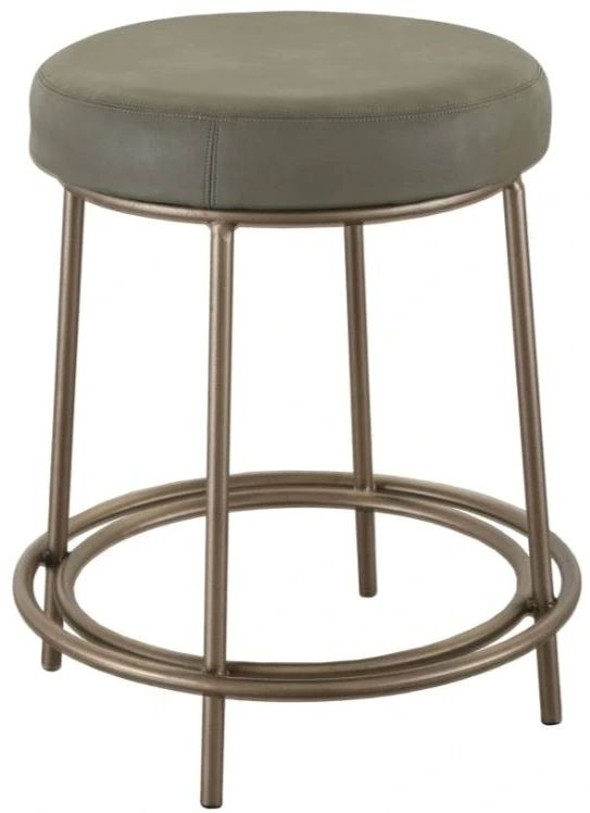 International Furniture Direct Frida Gold/Green Stool-0