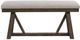 Intercon Hearst Beige/Reclaimed Chevron Upholstered Dining Bench-2