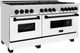 ZLINE Autograph Edition 60" Stainless Steel Pro Style Dual Fuel Range with White Matte Door and Matte Black Accents-4