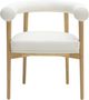 TOV Furniture Spara Natural/White Vegan Leather Dining Arm Chair-3