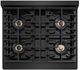 ZLINE Marino 30" Black Stainless Steel Pro Style Dual Fuel Range with 4-Burner DuoPro™ Cooktop and Electric Convection Oven-4