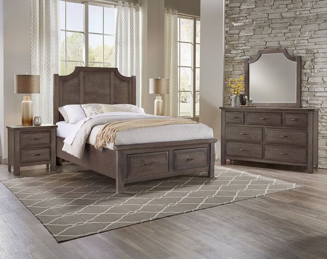Artisan & Post by Vaughan-Bassett Maple Road Maple Syrup King Storage Panel Scalloped Bed-1
