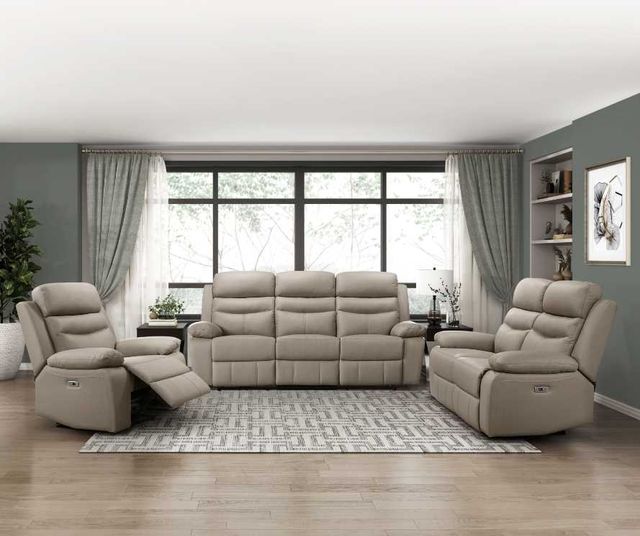 Homelegance® Hancock Latte Power Recliner-1