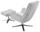 Homelegance® Parker 2-Piece Gray Swivel Chair with Ottoman Set-4