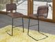 Brassex Inc. 2-Piece Black/Brown 30" Bar Stool Set-4