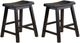 Homelegance® Saddleback Black Dining Stool-2