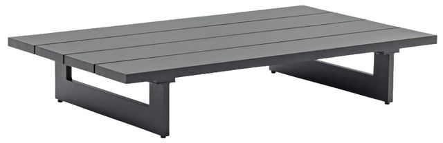 Meridian Furniture Maldives Dark Gray Aluminum Outdoor Patio Coffee Table-0