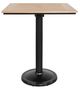 CabanaCoast® Customizable Skye Aluminum/Wooden 36" Outdoor Square Pedestal Bar Table-1
