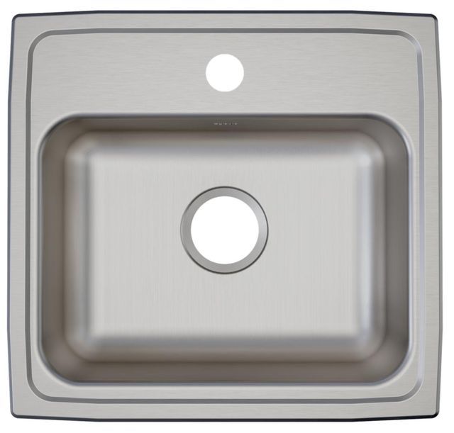 Elkay Lustertone® Classic Lustruous Satin 19" x 18" 1-Hole Single Bowl Drop-in ADA Sink-1