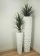 Le Present Lux Textura White 36" Planter-4