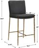 Uttermost® Ascend Aged Gold/Charcoal Gray Counter Stool-2