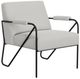 International Furniture Direct Lotus Pearl/Matte Black Accent Chair-0