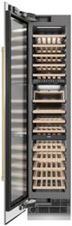 ZLINE Autograph Edition 18" 9.0 Cu. Ft. Triple Zone 68 Bottle Left Hinge Column Wine Cooler in Stainless Steel with Champagne Bronze Accents-1