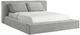 Elements International Rosebery Light Gray Upholstered Queen Bed-0