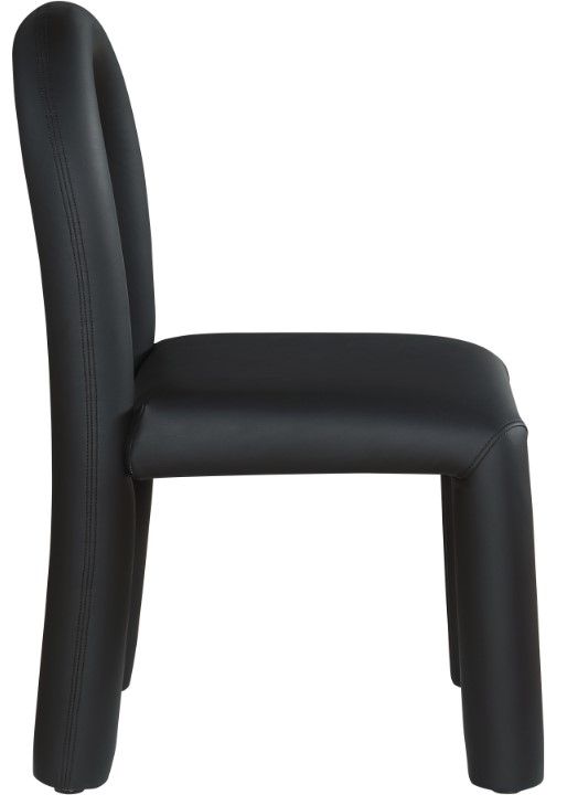 Meridian Furniture Amari Black Vegan Leather Upholstered Dining Chair-4