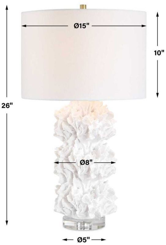 Uttermost® Cambre White Coral Table Lamp-2