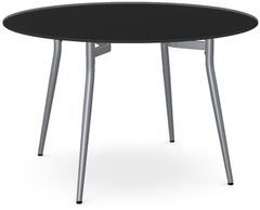 Amisco Customizable Alys 30" Black Glass Round Table with a 48" Diameter Top