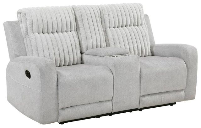 Homelegance® Benton Light Gray Double Manual Reclining Loveseat with Center Console-0