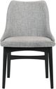 Armen Living Azalea 2-Piece Black/Gray Dining Side Chair Set-3
