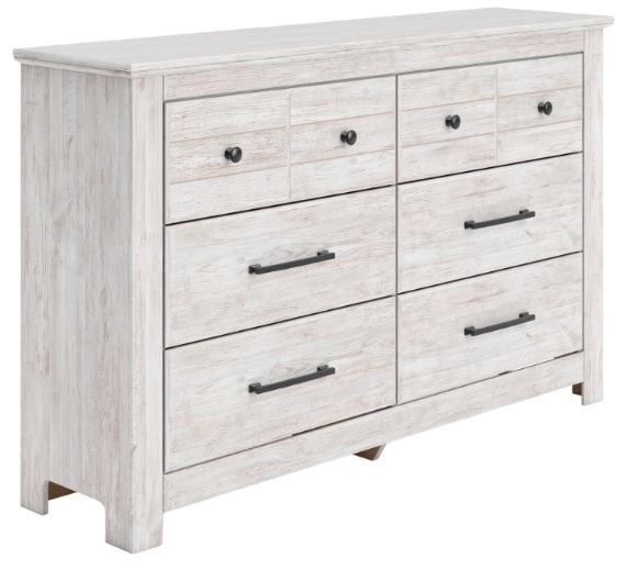Signature Design by Ashley® Fenderport Whitewash 6-Drawer Dresser-0