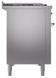 Ilve® Nostalgie II Series 48" Stainless Steel Pro Style Dual Fuel Range-2
