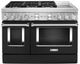 KitchenAid® 48" Imperial Black Pro Style Dual Fuel Range with Griddle-0