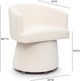 TOV Furniture Kristen Cream Rolling Desk Chair-2