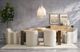 Fairfield® Wyatt Beige 84" Dining Table with Brown Base-1