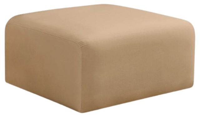 Meridian Furniture Arc Camel Velvet Ottoman-0
