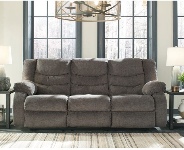 Signature Design by Ashley® Tulen Gray Reclining Sofa-2